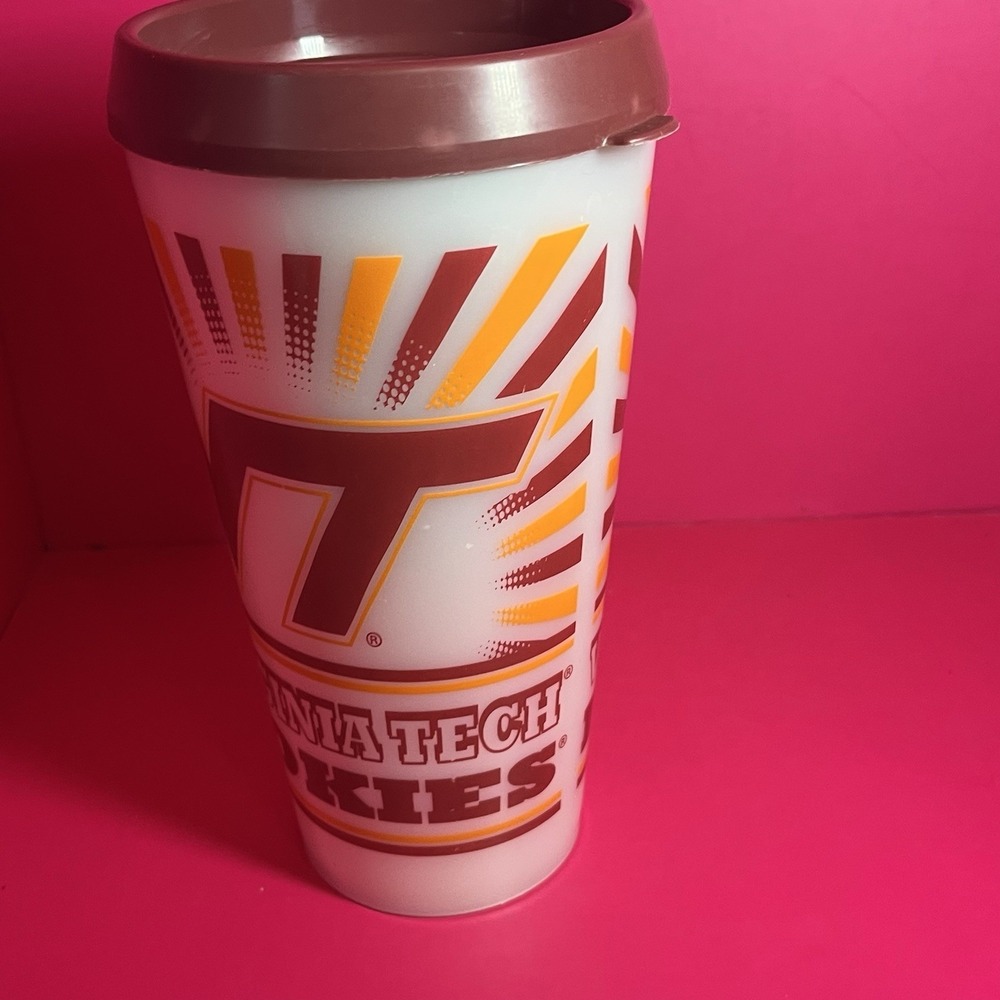 Thermo-Serv Virginia Tech VA Tech VT Plastic Thermal Travel Coffee Mug Tumbler - Picture 4 of 10